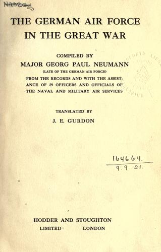 The German air force in the Great War