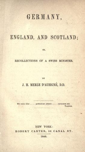 Germany, England, and Scotland