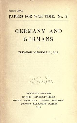 Germany and Germans