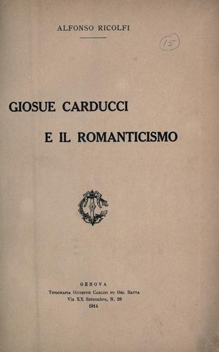 Giosuè Carducci e il romanticismo