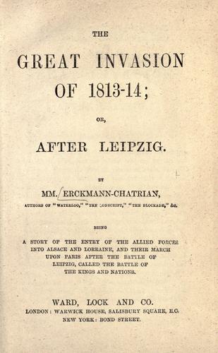 The great invasion of 1813-14