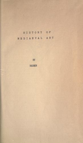 History of mediæval art