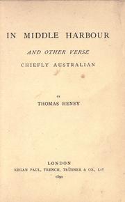 In middle harbour and other verse, chiefly Australian
