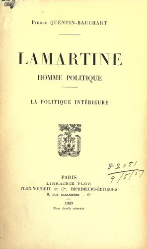 Lamartine, homme politique