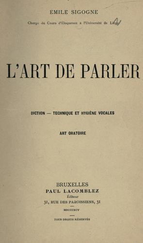 L' art de parler