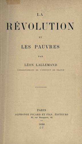 La Révolution et les pauvres