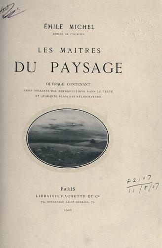 Les maîtres du paysage