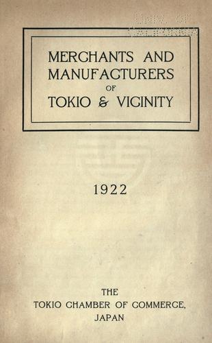 Merchants and manufacturers of Tokio & vicinity