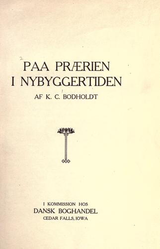 Paa prærien i nybyggertiden