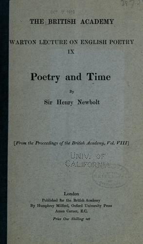 Poetry and time