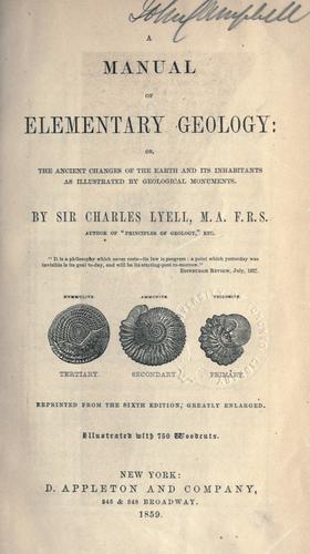 A manual of elementary geology