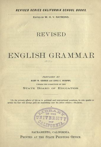 Revised English grammar