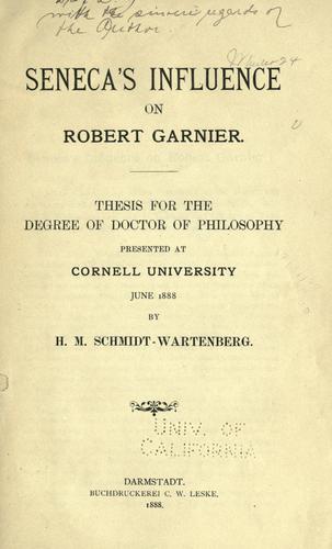Seneca's influence on Robert Garnier