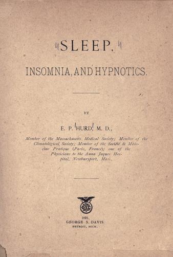Sleep, insomnia, and hypnotics