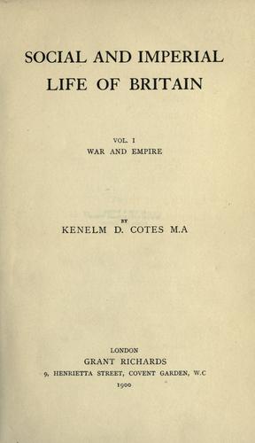 Social and imperial life of Great Britain