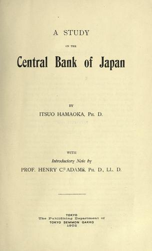A study on the Central Bank of Japan