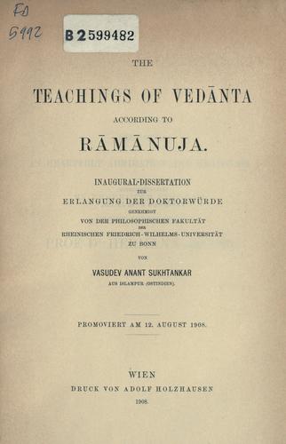 The teachings of Vedanta according to Ramanuja