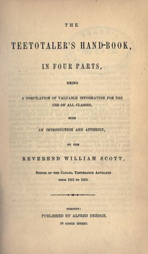 The teetotaler's hand-book