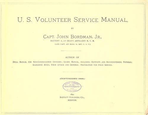 U.S. Volunteer service manual