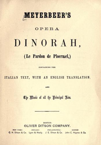 Dinorah, (Le pardon de Ploermel)