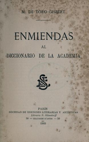 Enmiendas al Diccionario de la Academia