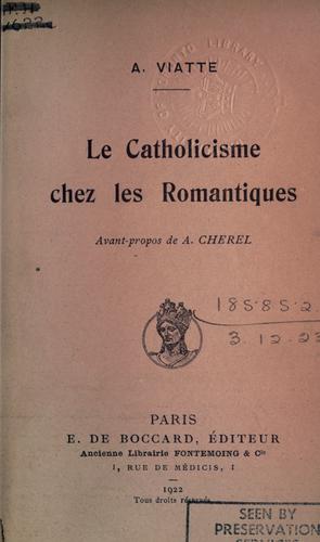 Le Catholicisme chez les romantiques