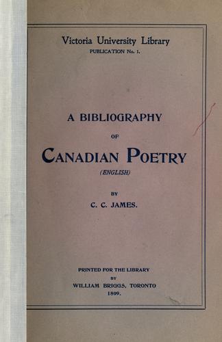 A bibliography of Canadian poetry (English)
