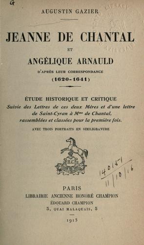 Jeanne de Chantal et Angélique Arnauld