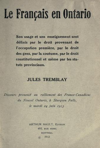 Le Français en Ontario