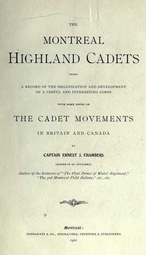 The Montreal Highland cadets
