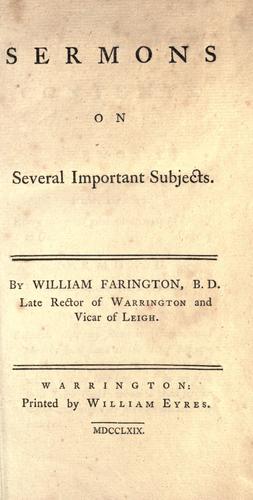 Sermons on several important subjects