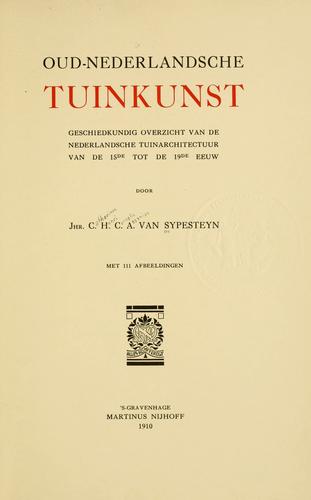 Oud-nederlandsche tuinkunst