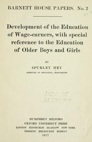 Development of the education of wage-earners