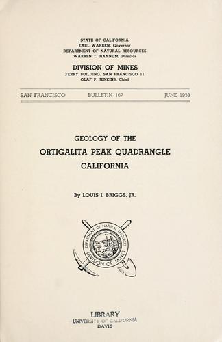 Geology of the Ortigalita Peak quadrangle, California