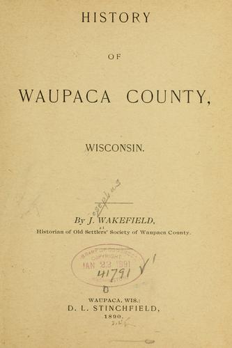 History of Waupaca county, Wisconsin