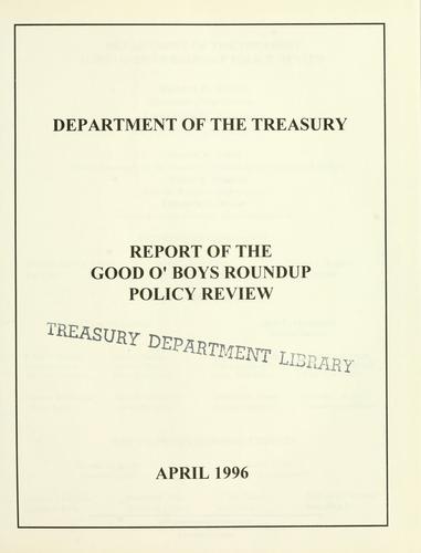 Report of the Good O' Boys Roundup policy review