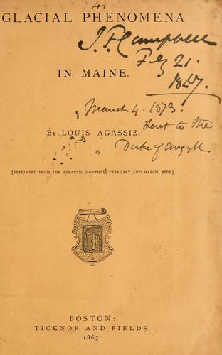 Glacial phenomena in Maine