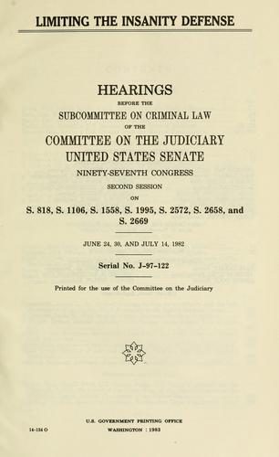 Limiting the insanity defense