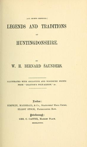 Legends and traditions of Huntingdonshire
