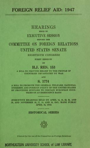 Foreign relief aid, 1947