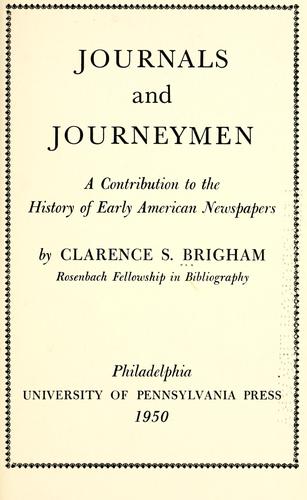 Journals and journeymen