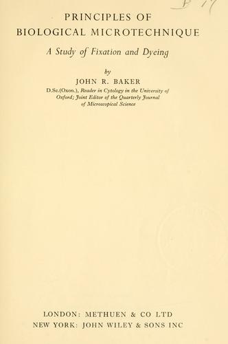 Principles of biological microtechnique