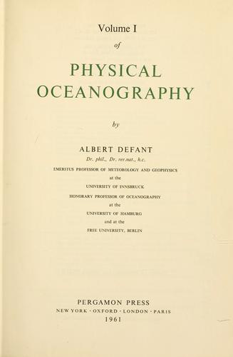 Physical oceanography