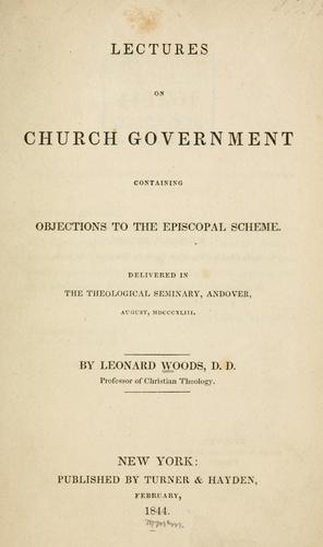 Lectures on church government