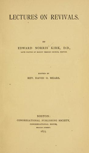 Lectures on revivals