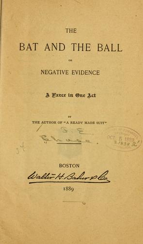 The bat and the ball; or, Negative evidence