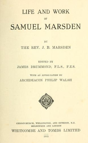 Life and work of Samuel Marsden