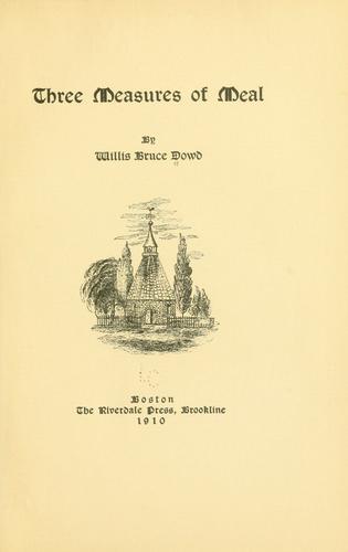 Three measures of meal