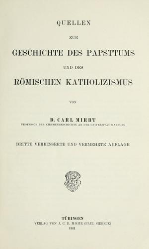 Quellen zur Geschichte des Papsttums und des römischen Katholizismus