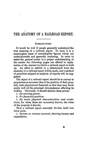 The anatomy of a railroad report